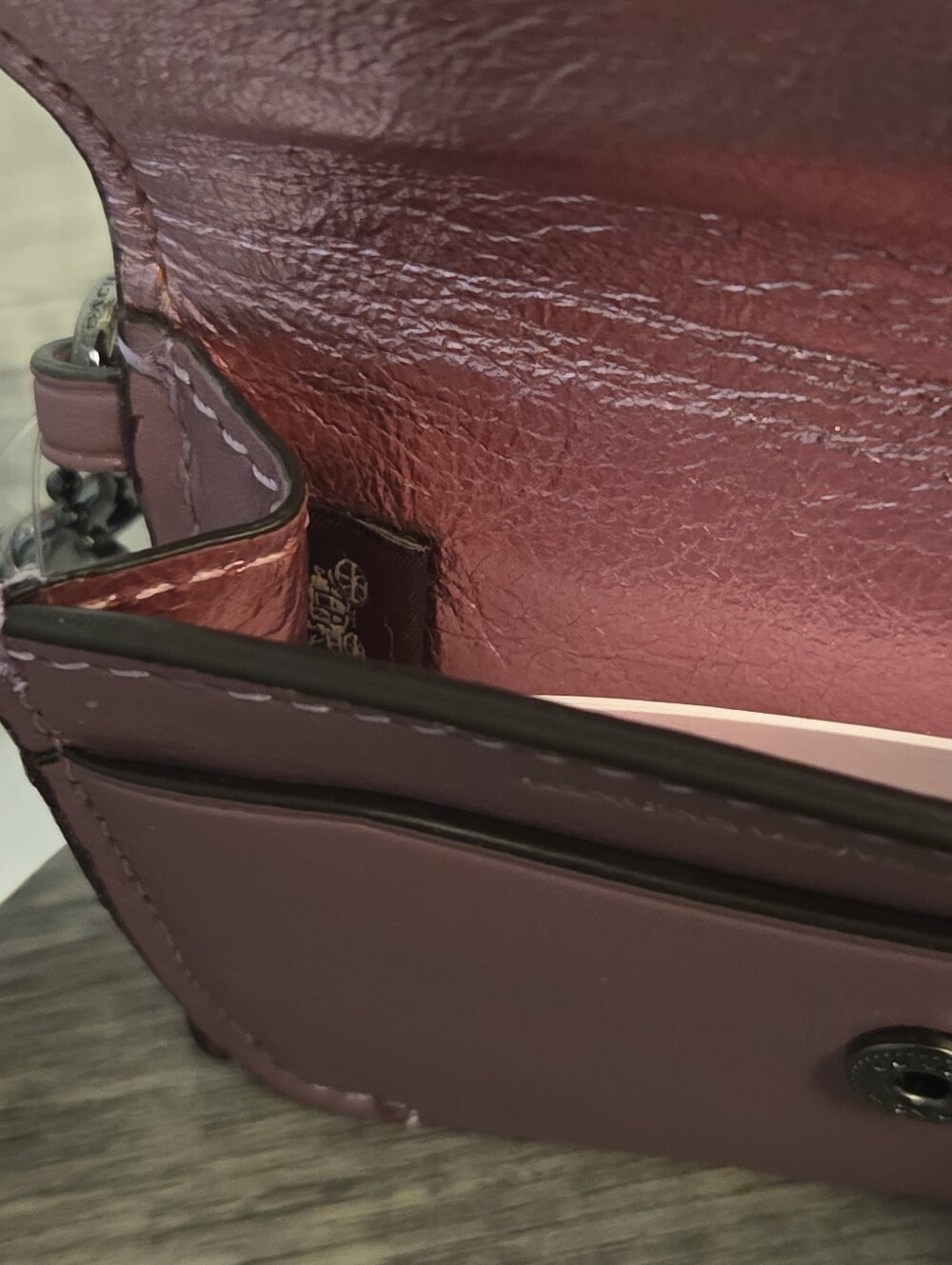 NWT Coach Mauve Leather Mini Card Wallet Case - Picture 4 of 6